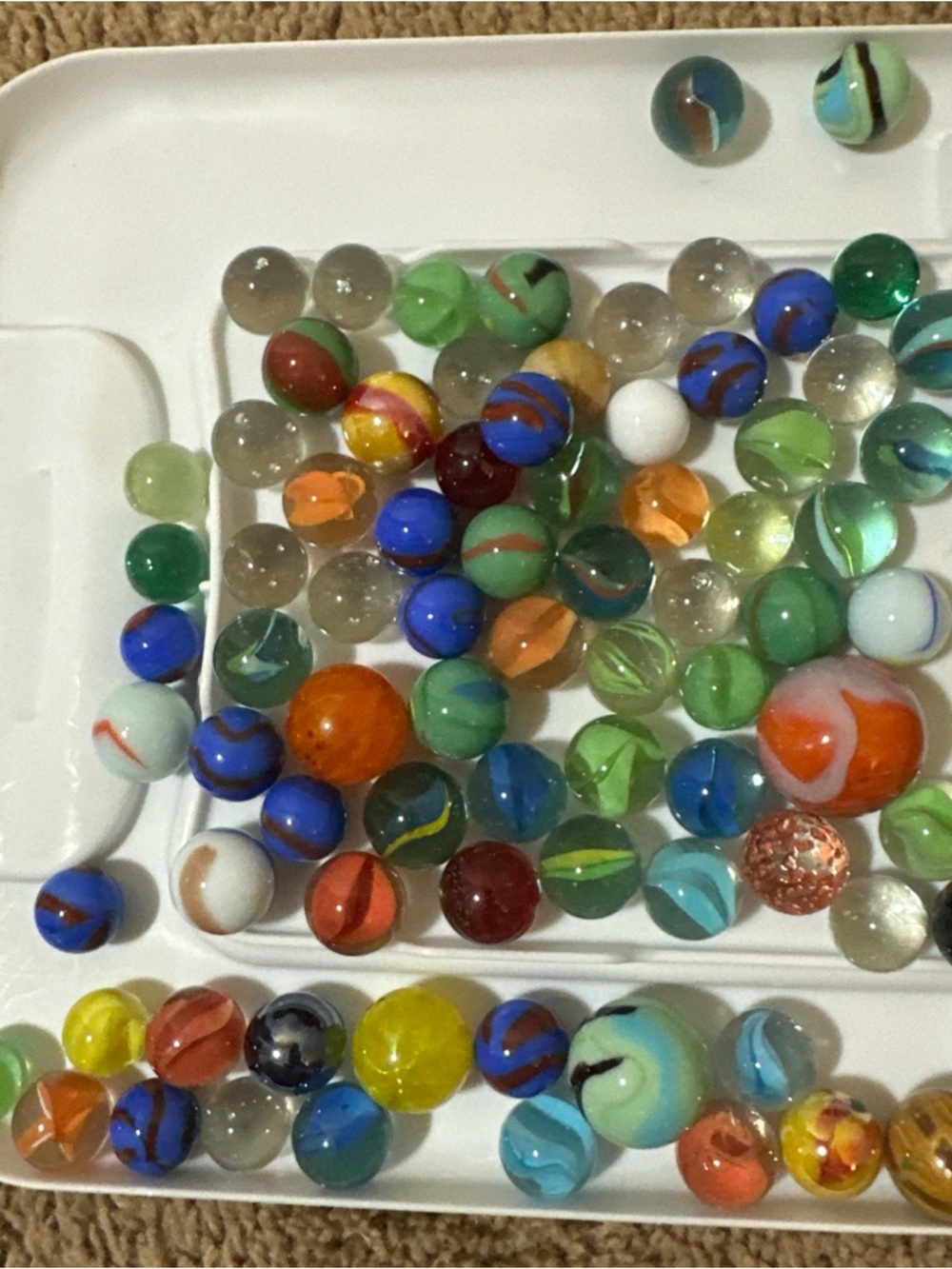 Lot Of Marbles Various Sizes Assorted Colors - Picture 2 of 7
